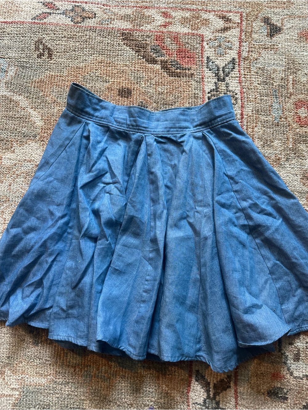 Lucca Couture Denim Blue Circle Skirt